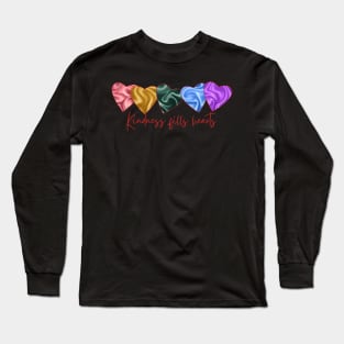 Inspirational Kindness quote with hearts Long Sleeve T-Shirt